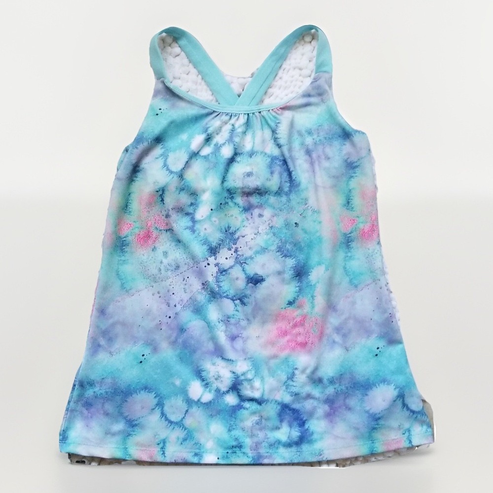 CHAMPION Tank-Top Womens S Multicolor Pull-On Racerback Fairy Yoga Retro/VTG/Y2K